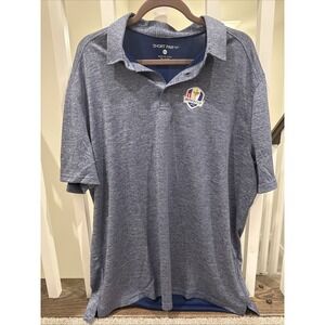 Ryder Cup 2025 Shirt Mens XL Blue Golf Polo Short Par 4 Performance Short Sleeve